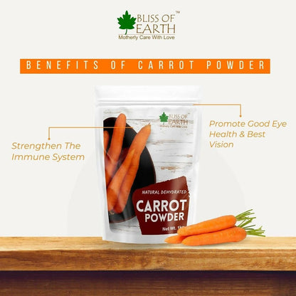 Bliss of Earth Natural Dehydrated Carrot Powder - 100 gm