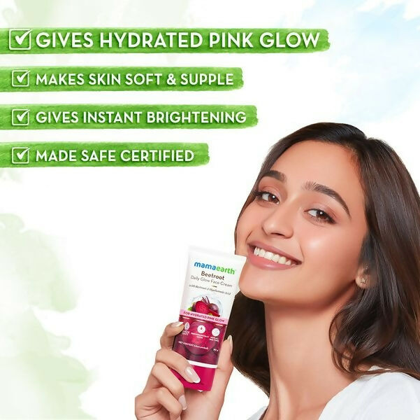 Mamaearth Beetroot Daily Glow Face Cream With Beetroot & Hyaluronic Acid - 80 gm