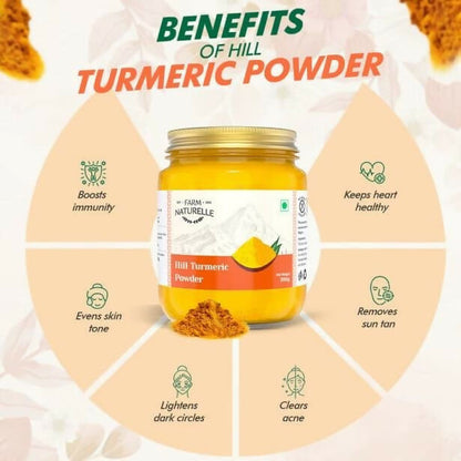 Farm Naturelle Himalayan Turmeric Powder Curcumin-Rich and Pure - 100 gm