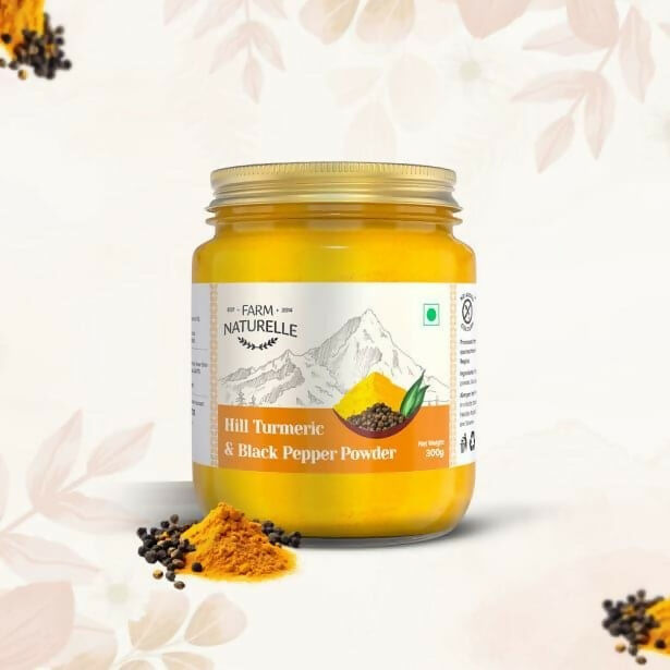 Farm Naturelle Mountain Turmeric Powder High Curcumin with Black Pepper - 100 gm