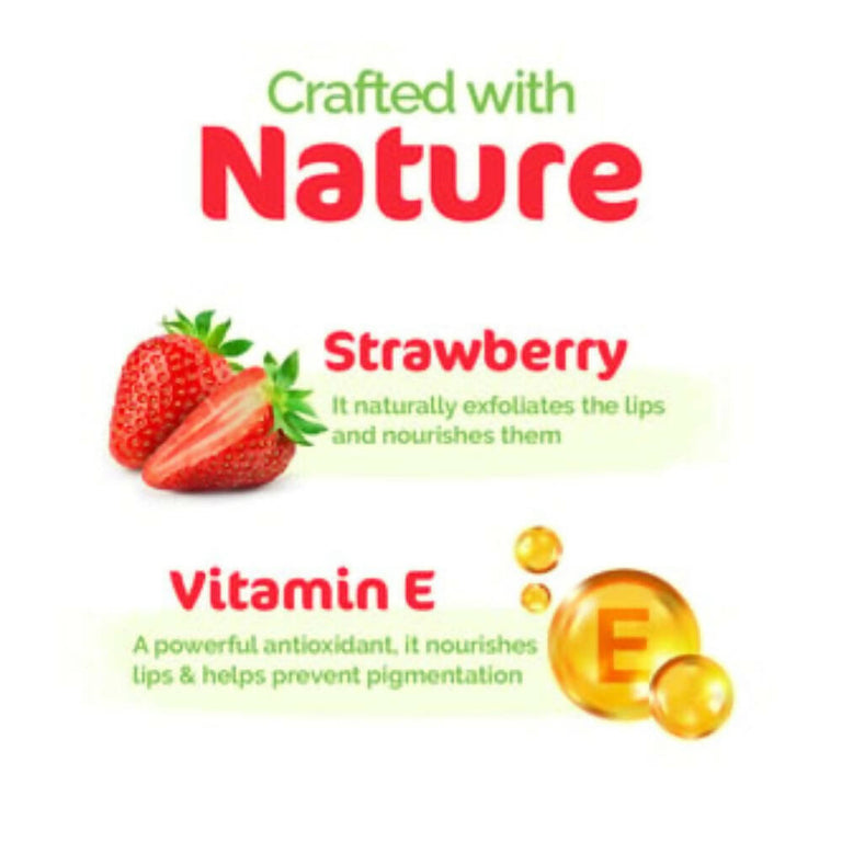 Mamaearth Nourishing Tinted 100% Natural Lip Balm With Vitamin E & Strawberry - 4 gm