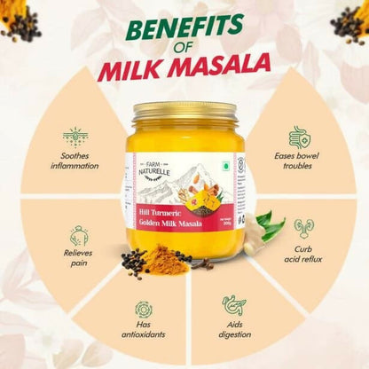 Farm Naturelle Golden Milk Masala - Turmeric Latte Blend with Spices - 100 gm
