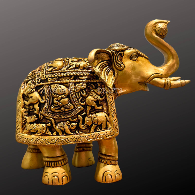 Brass Elephant Idol