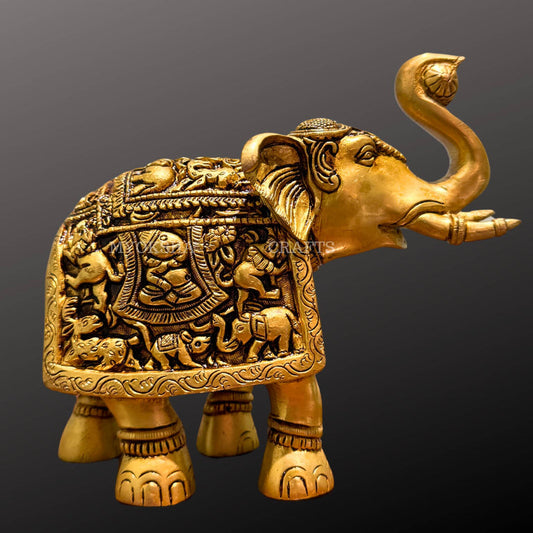 Brass Elephant Idol