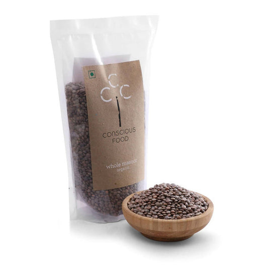 Conscious Food Organic Whole Red Lentil (Masoor Whole) - 500 gm
