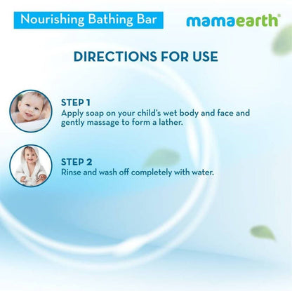 Mamaearth Nourishing Baby Bathing Bar Soap For Gently Cleanses, Retains Moisture, Fruity Essence - 75 gm (set of 5)
