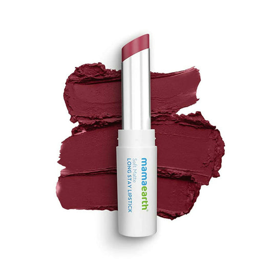 Mamaearth Soft Matte Long Stay Lipstick - Grape Wine - 3.5 gm