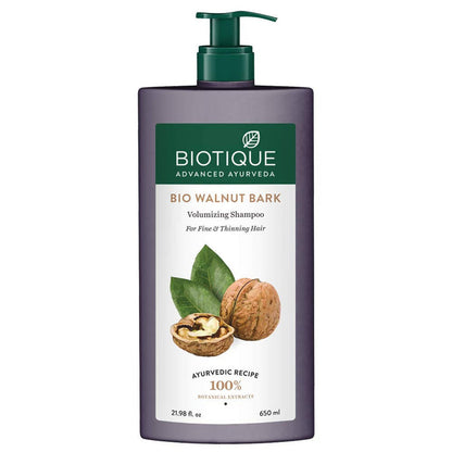 Biotique Advanced Ayurveda Bio Walnut Bark Volumizing Shampoo For Fine & Thinning Hair - 120 ml