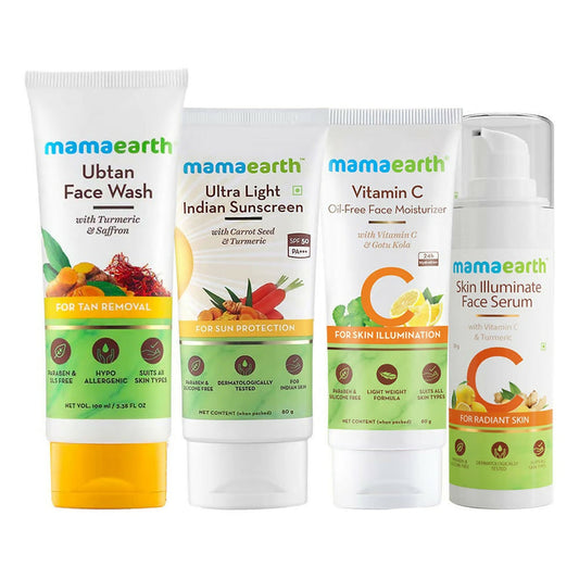Mamaearth CSMS (Cleanser, Serum, Moisturizer, Sunscreen) Combo - combo