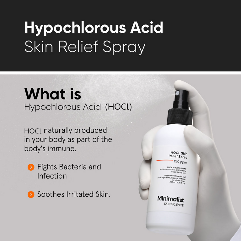 Minimalist HOCL Skin Relief Spray 150 PPM Face & Body Spray - 200 ml