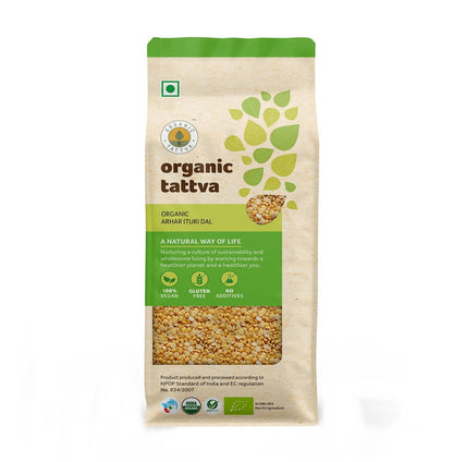 Organic Tattva Arhar (Tur) Dal - 500 gm
