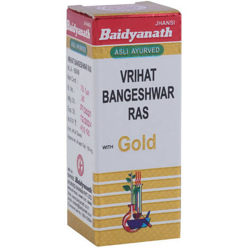 Baidyanath Jhansi Vrihat Bangeshwar Ras Tablets With Gold - 10 Tabs