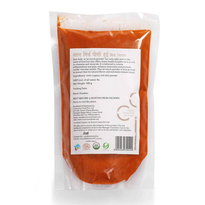 Conscious Food Red Chilli Powder - 100 gm
