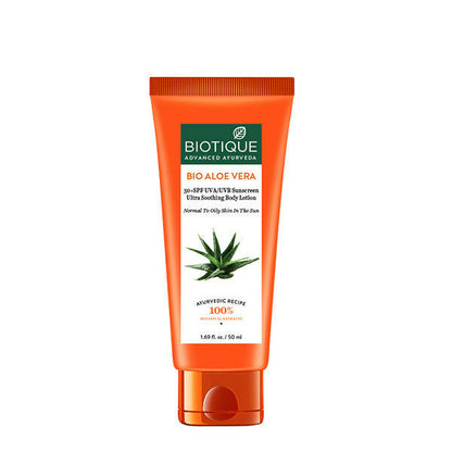 Biotique Bio Aloe Vera 30+ SPF Sunscreen Ultra Soothing Body Lotion - 50 ml