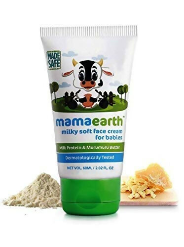 Mamaearth Natural Berry Blast Kids Toothpaste & Milky Soft Natural Baby Face Cream For Babies - combo