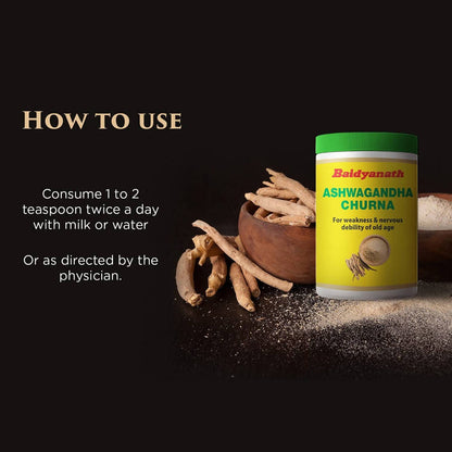 Baidyanath Ashwagandha Churna - Pack of 1 - 100 gm