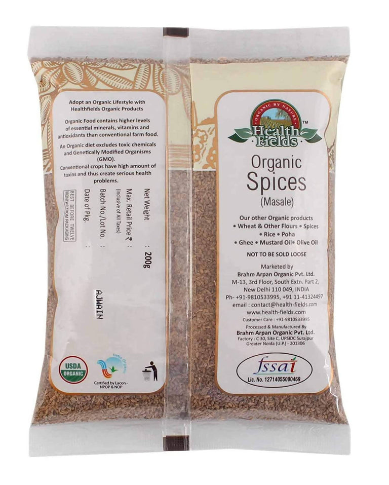 Health Fields Organic Ajwain (Carom Seeds) - 100 gm