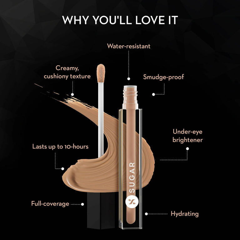 Sugar Auto Correct Creaseless Concealer - (Golden Undertone) 07 Vanilla Latte - 2 gm