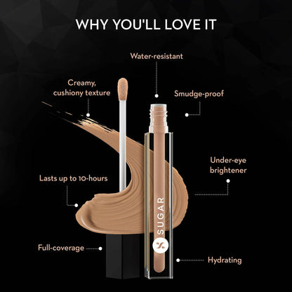 Sugar Auto Correct Creaseless Concealer - (Golden Undertone) 07 Vanilla Latte - 2 gm