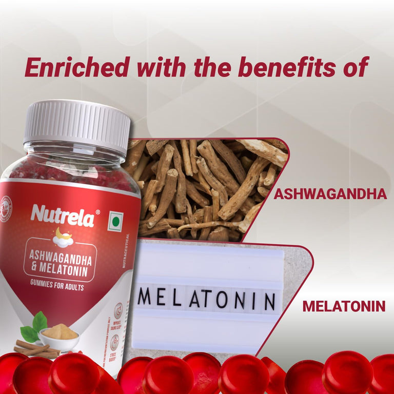 Patanjali Nutrela Ashwagandha & Melatonin Gummies - 30 Gummies