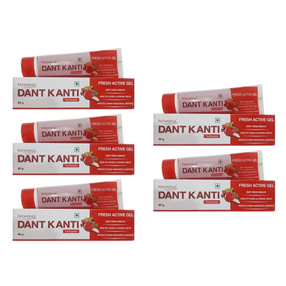 Patanjali Dant Kanti Fresh Active Gel (80 GM) - Pack of 1