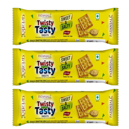 Patanjali Twisty Tasty Biscuits - 70 gm - Pack of 3