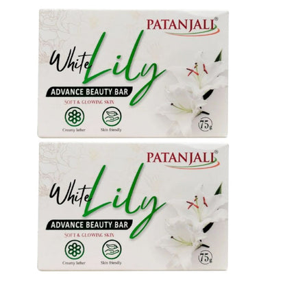 Patanjali White Lily Advance Beauty Bar - 75 gm - Pack of 2