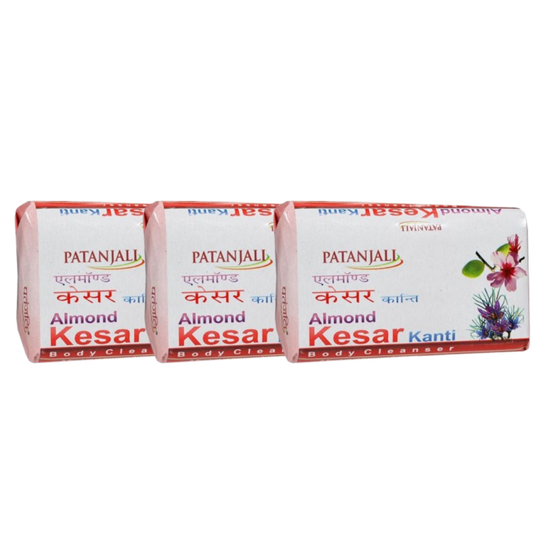 Patanjali Almond Kesar Kanti Body Cleanser Soap (75 gms) - Pack of 1