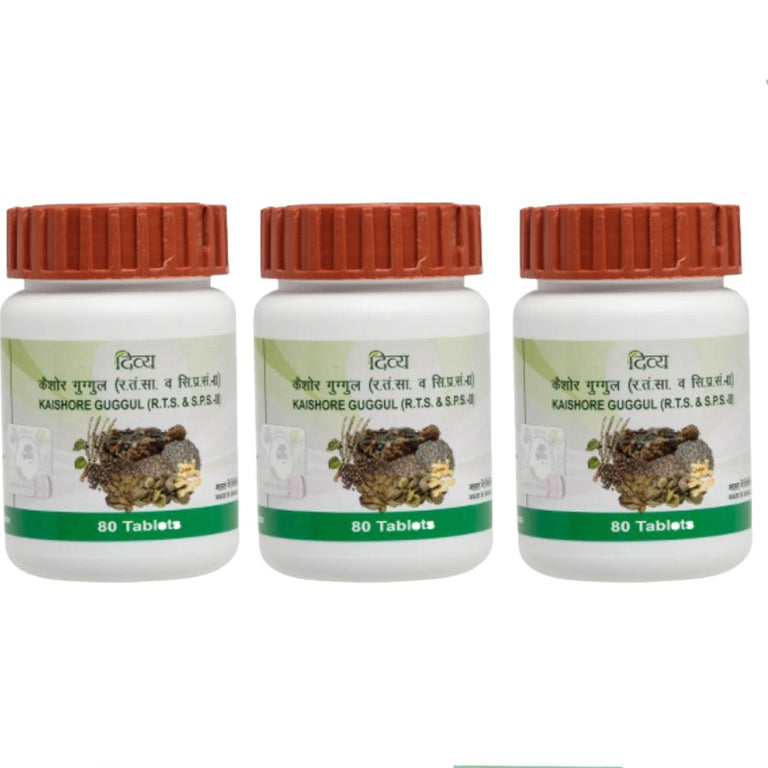 Patanjali Kaishore Guggul - 80 Tablets - Pack of 1