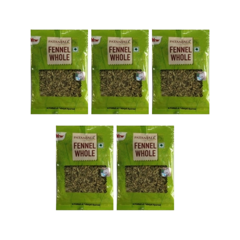 Patanjali Fennel Whole - Pack of 5 - 20 gm