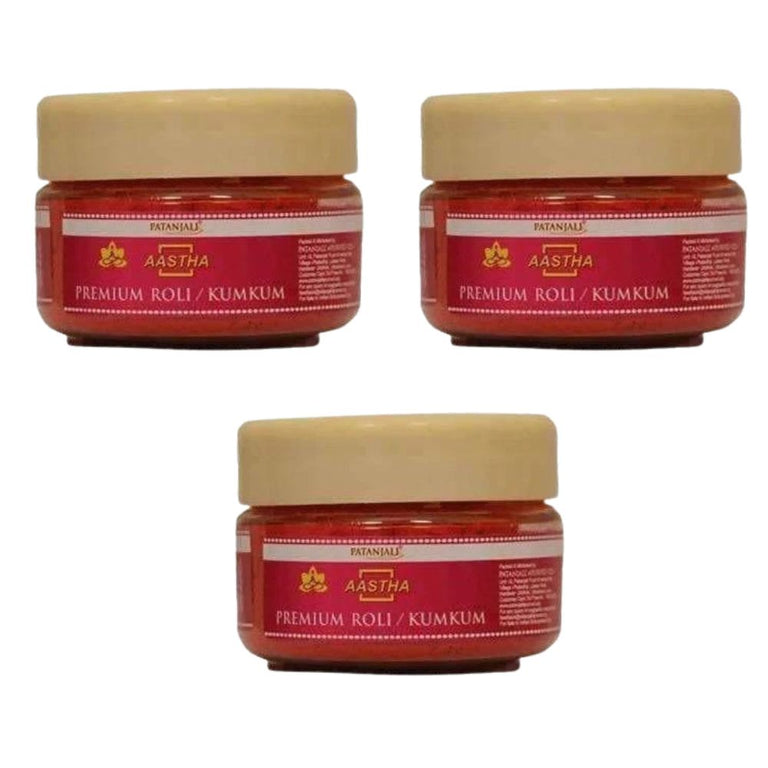 Patanjali Aastha Premium Roli / Kumkum (25 gm) - Pack of 1
