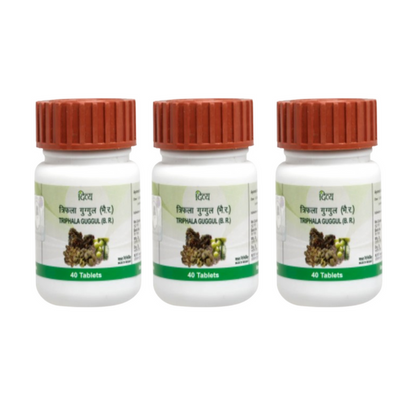 Patanjali Triphala Guggul Tabs - 40 tabs - Pack of 1