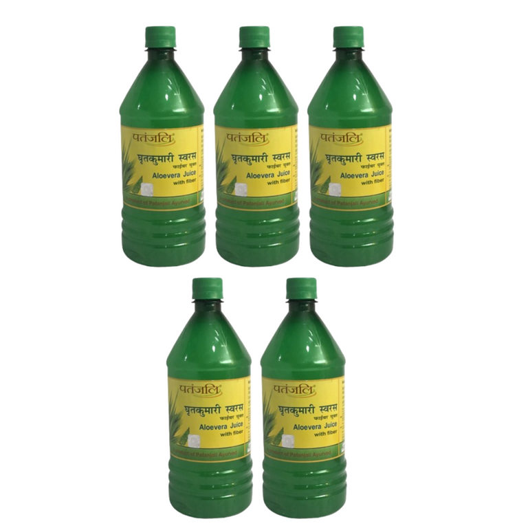 Patanjali Aloevera Juice with Fiber - 1 L - Pack of 1