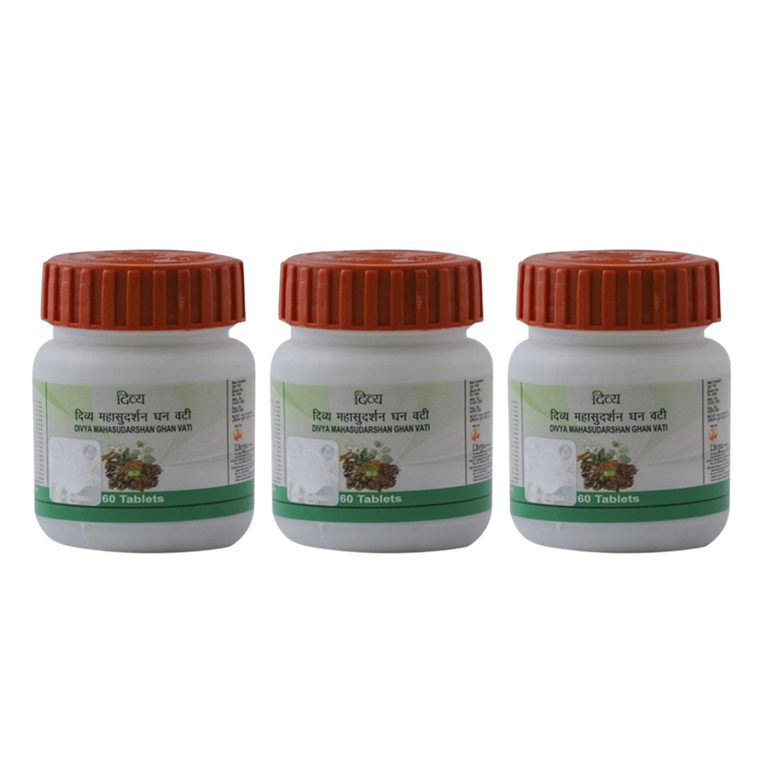 Patanjali Divya Mahasudarshan Ghan Vati - 60 tabs - Pack of 1