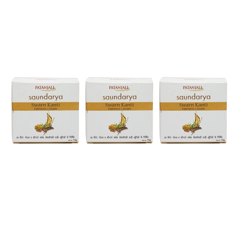 Patanjali Saundarya Swarna Kanti Fairness Cream - 15 gm - Pack of 1