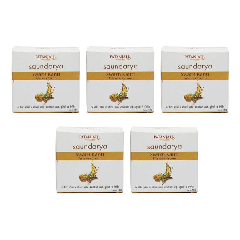 Patanjali Saundarya Swarna Kanti Fairness Cream - 15 gm - Pack of 1