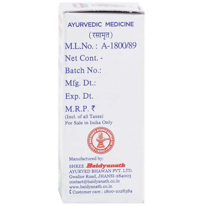 Baidyanath Jhansi Mukta Panchamrit Ras Tablets - 10 tabs