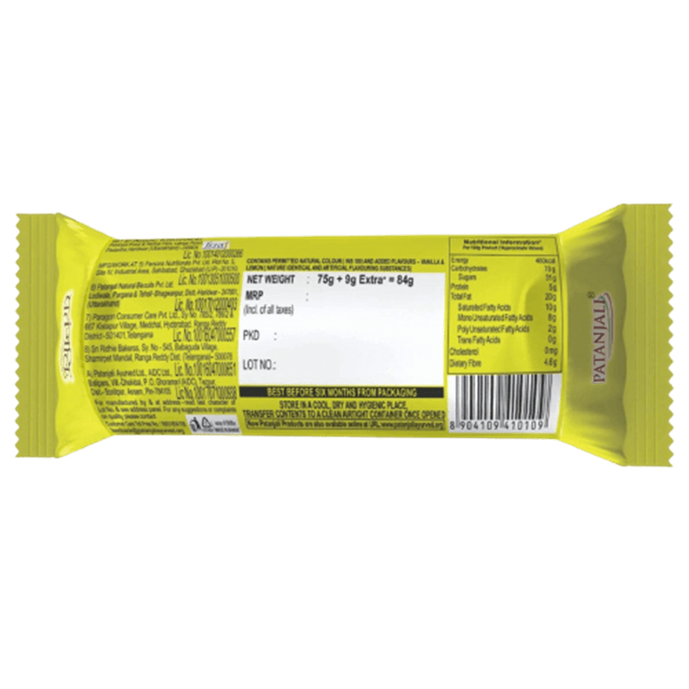 Patanjali Cream Feast Lemon Biscuit (Pack of 10)