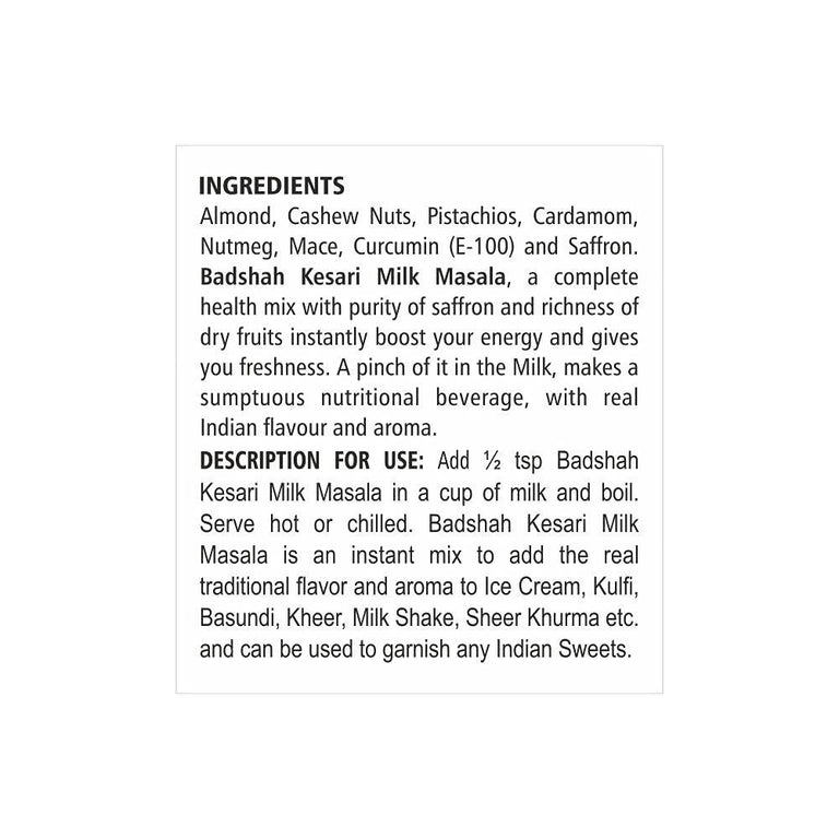Badshah Kesari Milk Masala Powder - 20 gm