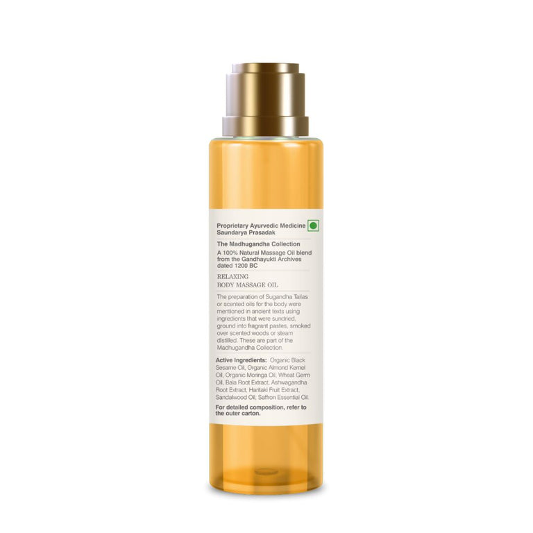 Forest Essentials Body Massage Oil Sandalwood & Saffron - 130 ml