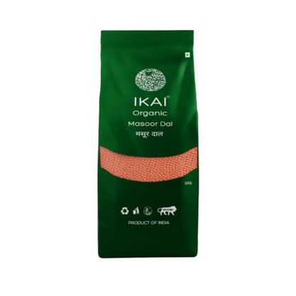 IKAI Organic Masoor Dal (Red Lentil) - 500 gm