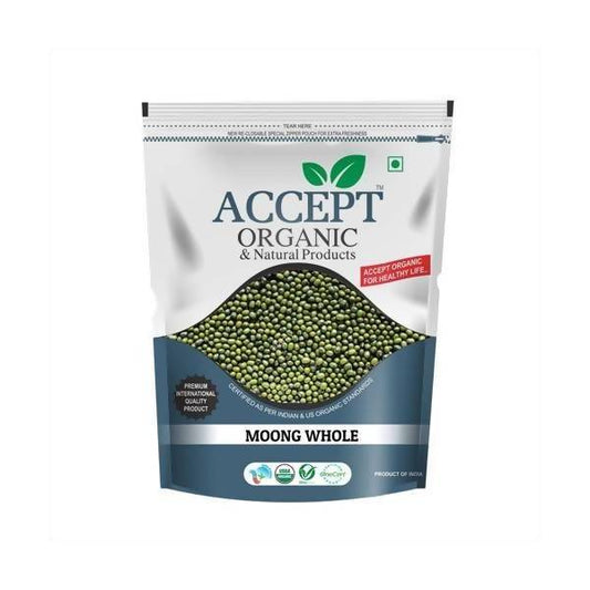 Accept Organic Moong whole - 500 gm