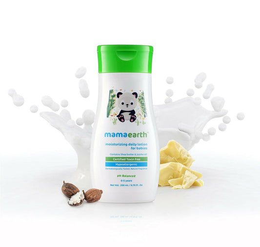 Mamaearth Daily Moisturizing Lotion & Gentle Cleansing Shampoo & Nourishing Hair Oil for Babies - combo