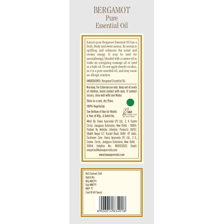 Kama Ayurveda Bergamot Essential Oil 12ml - 12 ml