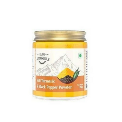 Farm Naturelle Mountain Turmeric Powder High Curcumin with Black Pepper - 100 gm