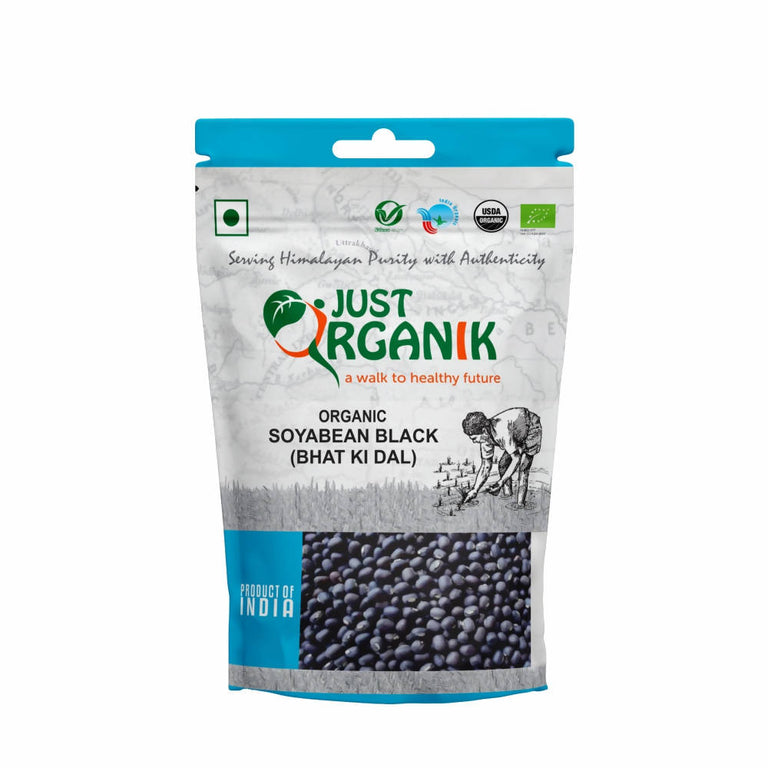 Just Organik Soyabean Black (Bhat Ki Dal) - 500 gm