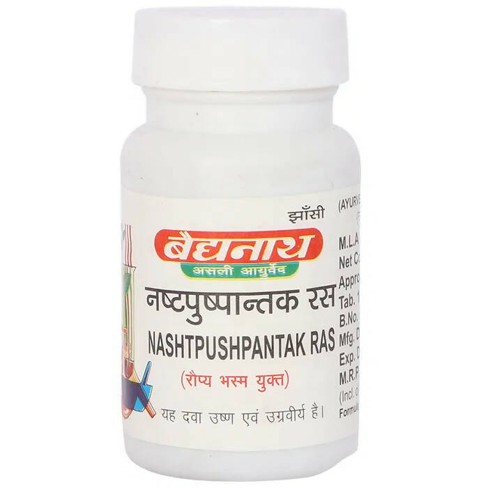 Baidyanath Jhansi Nashtpushpantak Ras Tablets - 80 tabs