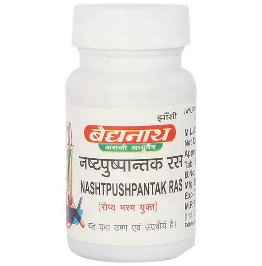 Baidyanath Jhansi Nashtpushpantak Ras Tablets - 80 tabs