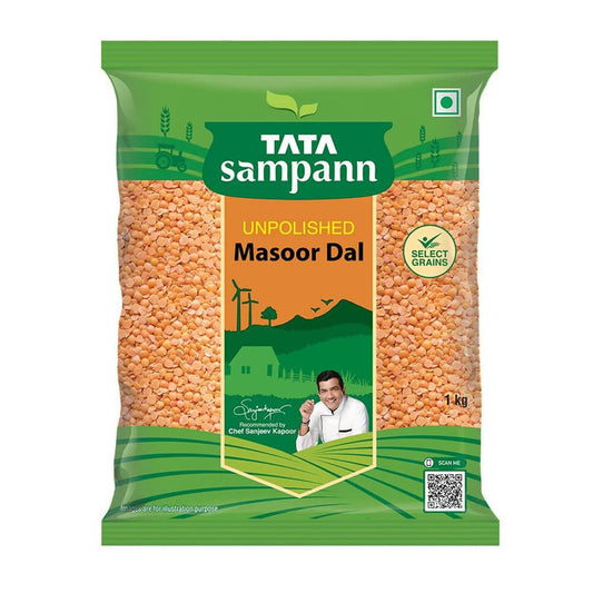 Tata Sampann Unpolished Masoor Dal - 1 kg