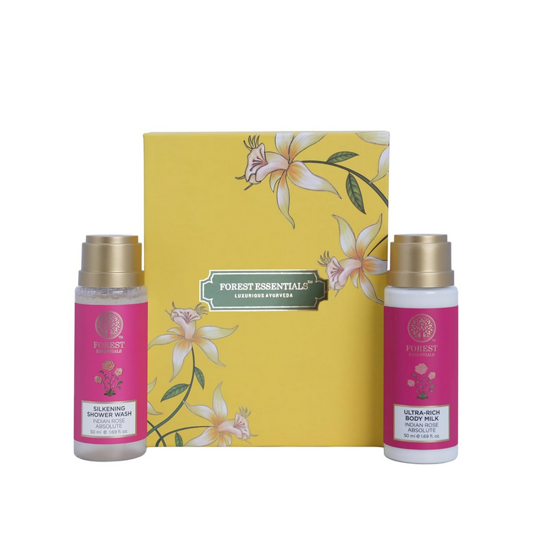 Forest Essentials Indian Rose Body Care Duo Gift Box - combo